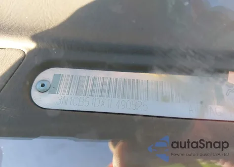 2001 Nissan Sentra Gxe z USA, uszkodzony, nr VIN 3N1CB51DX1L490525